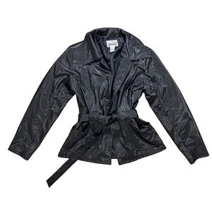 Glossy Black Leather Jacket by Highway